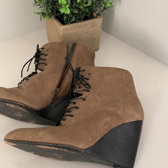Made in Italy 🇮🇹 Leather booties size 8 - Picture 6 of 6